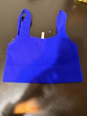 Zenana Outfitters Electric Royal Blue Ribbed Crop Tank
